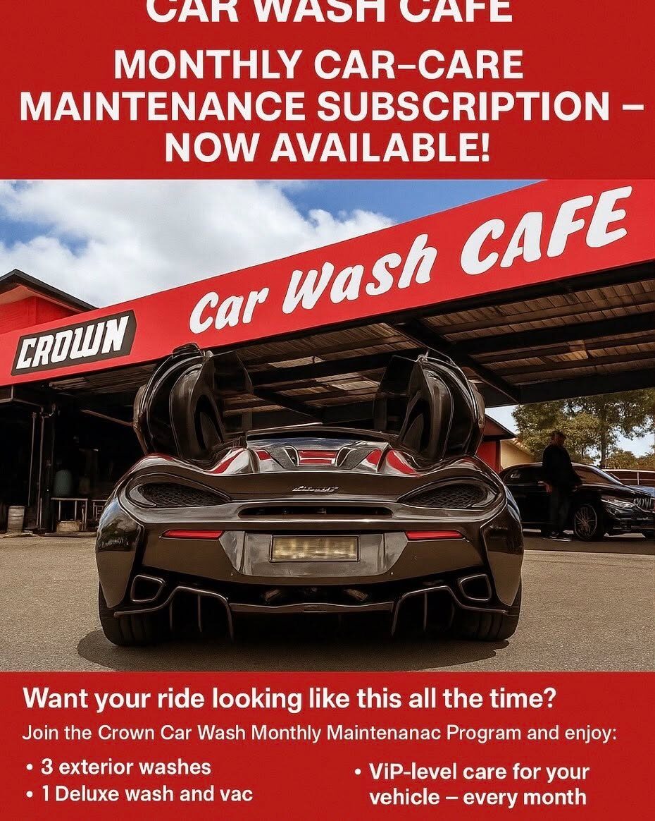 Instagram post from crowncarwashcafestrathfield. This post is in position 5.